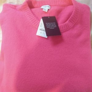 J crew super soft yarn neon fushia xl sweater